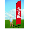 15ft Advertising Flag with X Stand-Double